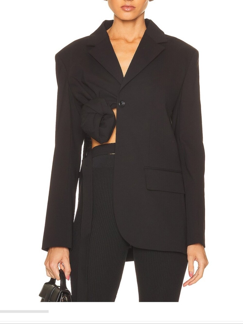 NWT. Jacquemus La Veste Baccala Asymmetric Blazer
